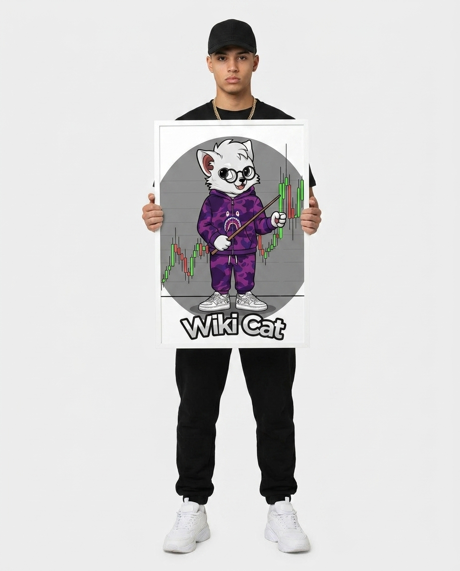 Wiki Cat Framed Poster